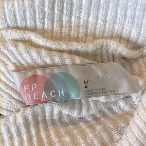 Free People Beach Top World Traveler Cowl Neck Open Back Thermal Pullover - L thumbnail 3