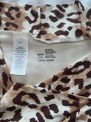 Aerie High-Waisted Crossover Bikini Bottoms Cheetah Print thumbnail 3
