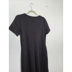 Lepunuo Black T-shirt Dress Super Soft Pockets Comfy Side Slits Casual Basic M thumbnail 8
