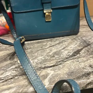 Zara Teal Leather Accessory thumbnail 7