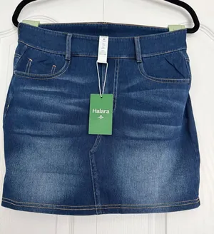 HALARA Dark Wash Denim Mini Skirt - Medium Regular thumbnail 1