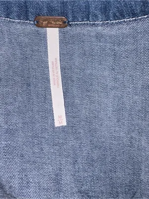 Free People Chester Denim Mini Dress Size Medium thumbnail 12