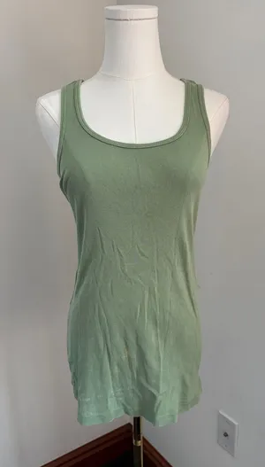 Motherhood Maternity Olive Green Ribbed Scoop Tank thumbnail 1