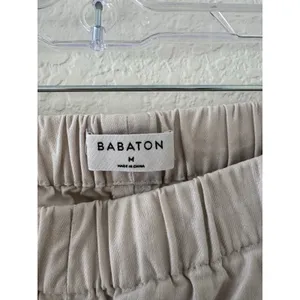 Babaton Aritzia Linen Blend Pull-On Jogger Pants Cream Size M thumbnail 4