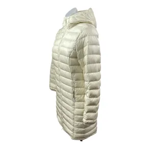 Aritzia Babaton Hudson Women's Cream Hooded Long Sleeve Puffer Coat Jacket Sz S thumbnail 3