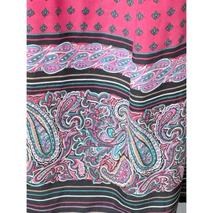 Vintage Robbie Bee Boho Paisley Midi Dress Red Festival Prairie‎ AS IS thumbnail 9