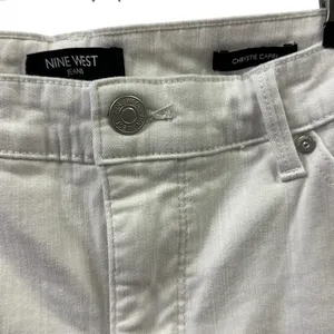 Nine West White Chrystie Stretch Denim Capri Jeans Womens Plus Size 14 thumbnail 7