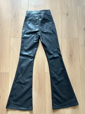 Vibrant M.I.U. Black Faux Leather Flare Pants thumbnail 4