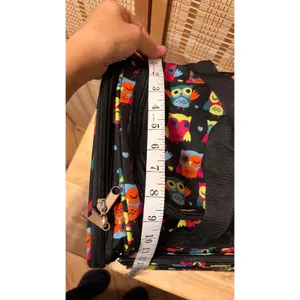 & Other Stories Adorable Colorful Owl pattern zippered weekender tote duffel gym bag thumbnail 7
