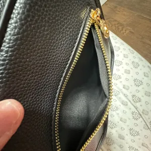 NEW Valentino Orlandi Italian Black Textured Leather Crossbody Purse & Wallet thumbnail 5