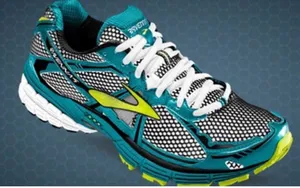 Brooks Women's Teal Black White Running Sneakers with Lime Accent thumbnail 1