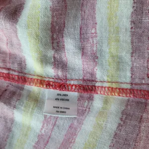 Striped Button-Down Skirt Linen Blend resort ballet core fairy whimsy boho thumbnail 3
