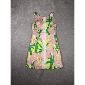 Lilly Pulitzer for Target Fan Dance Women's Size 2‎ Yellow Green Pink Summer EUC thumbnail 4