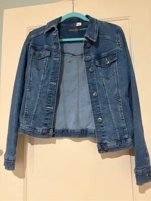 Wrangler Classic Blue Denim Jean Jacket Size S thumbnail 1