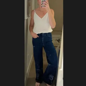 Joe's Jeans Wide Leg Jeans Size 30 Dark Wash Long Cotton Business Casual $200 thumbnail 5