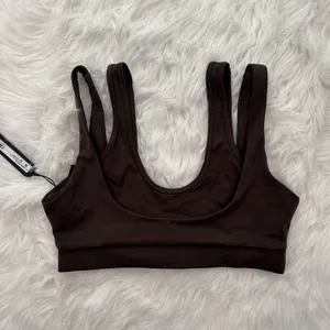 Nike Skims Matte Double Strap Scoop Bra Dark Sepia Size Small thumbnail 3