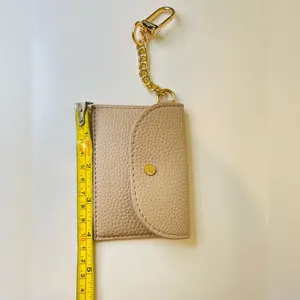 Anne Klein Women’s Beige Card Coin Holder with‎ Gold Chain thumbnail 5