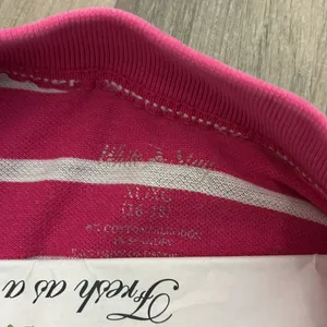 White stag pink and white stripes polo thumbnail 3
