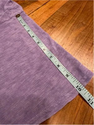 NeWViV Lavender Mineral Wash Knit Romper S 100% Cotton Raw Seam Keyhole Pocket thumbnail 13