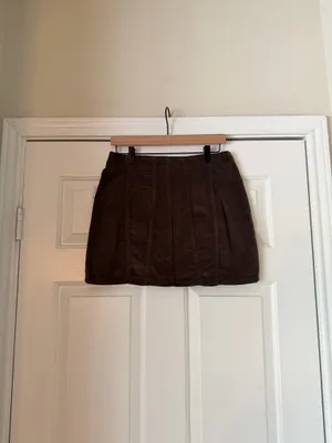 Free People Layla Corduroy Mini Skirt Mocha thumbnail 5
