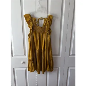 Free People Intimately Want Your Love Slip Dress Absinthe/Mustard Size Small thumbnail 2