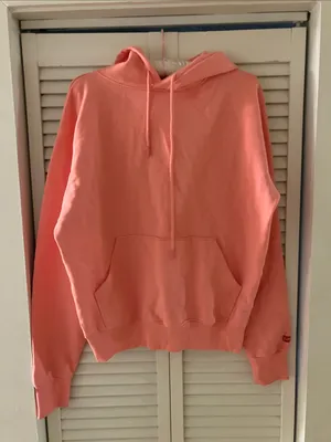 The Standard Label Pink Privacy Please Red Statement Hoodie Sweatshirt Size XS thumbnail 1