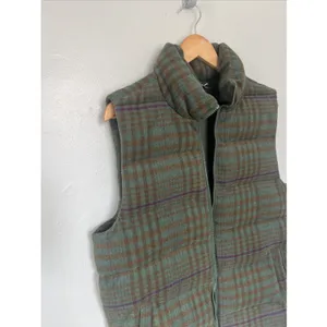 Houston White Adult Puffer Vest Plaid Red Sz Small NWT thumbnail 4