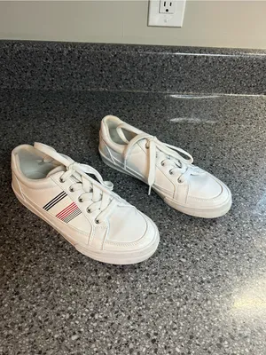 Tommy Hilfiger White Sneakers with Navy & Red Accent thumbnail 8