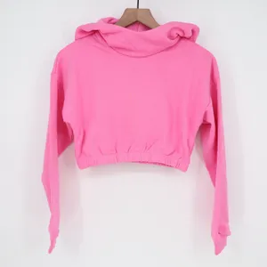 Naked Wardrobe Pink Cropped Funnel Neck Hoodie Sweatshirt Large thumbnail 2