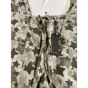 Monrow · Star Camo Joggers · Size Large · 100% Cotton Elastic Waist · Green Tea thumbnail 6