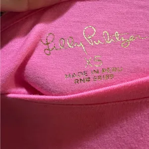 Lilly Pulitzer Bright Pink Ruffle Shoulder Tank Top Size XS EUC thumbnail 6