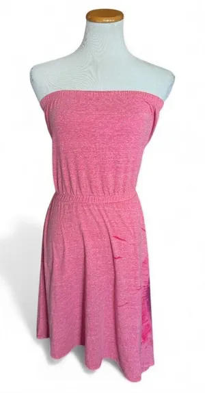 NWT Womens Mudd Pink Sunburst Print Asymmetrical Tube Dress - Sz S thumbnail 1