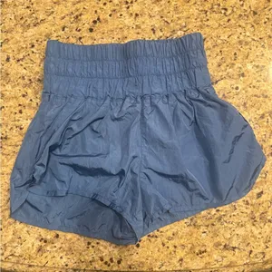 Free People Movement Shorts Blue The Way Home High Rise Size medium women's thumbnail 1
