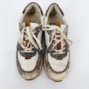 Madewell Kickoff Trainer Sneakers in Leather‎ and Spot Mix Calf Hair 9.5 thumbnail 3