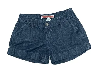 Vintage Gap Jeans Y2K Denim Shorts Womens Size 2 Dark Wash Cuffed thumbnail 1
