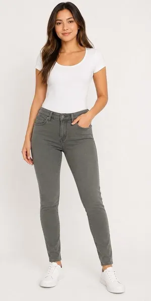 American Eagle Mom Jeans - Gray High-Rise Denim 4L thumbnail 1