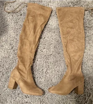 Boots Tan Forever 21 Suede Over-The-Knee thumbnail 1