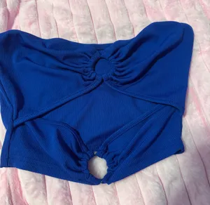 Blue Tube Top Shein thumbnail 1