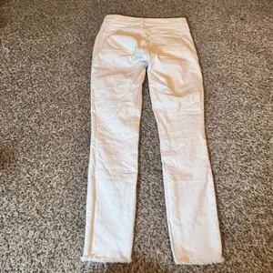 Ann‎ Taylor The Skinny Crop Jeans White Raw Hem Stretch Denim Pants 2T 529169 thumbnail 7