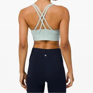 lululemon athletica Energy Bra Long Line B-D Cup Hazy Jade -Size 4 thumbnail 2
