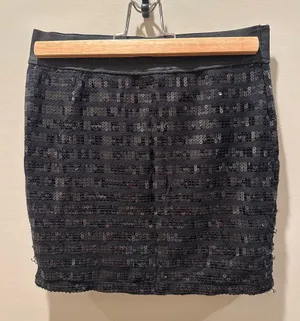 Forever 21 Black Sequin Mini Skirt thumbnail 1