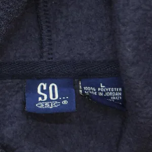 SO Womens French Terry Full Zip Hoodie Jacket 166f508f274345 Navy Blue L thumbnail 3