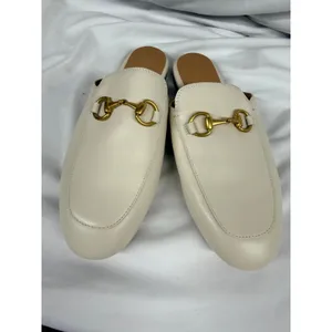 Quince $150 Women's Italian Leather Horsebit Loafer Mule in Bone Sz 7 thumbnail 3