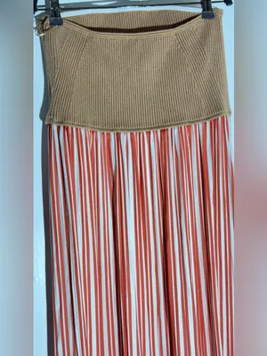 NWOT Anthropologie Red and Cream Striped Maxi Dress thumbnail 7