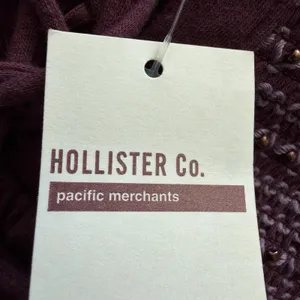 Y2K Hollister Beaded Babydoll Tiered Halter Top Womens L Burgundy Fairycore thumbnail 13