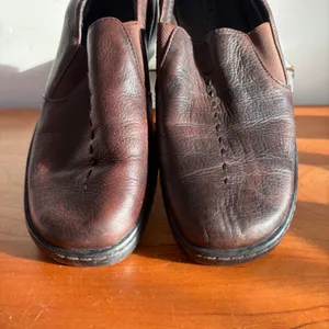 CC Hughes Womens Brown Leather Slip On Wedge Loafers Comfort Shoes Size‎ 7.5 thumbnail 4