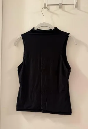 aerie Black Sleeveless Mock Neck Tank thumbnail 1