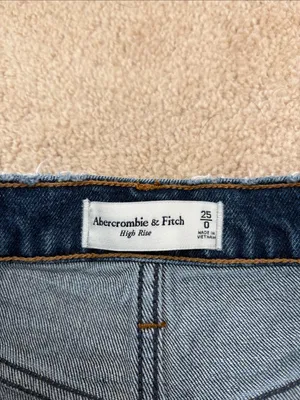 Abercrombie & Fitch High Rise 7 in Denim Shorts | High Rise Shorts | Size 25/0 thumbnail 4