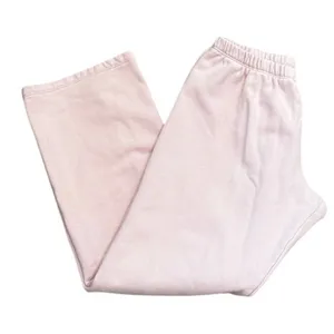 SET Active Sweatpants Blush Pink 100% Cotton Fleece Wide Leg Lounge Pants-Med thumbnail 3