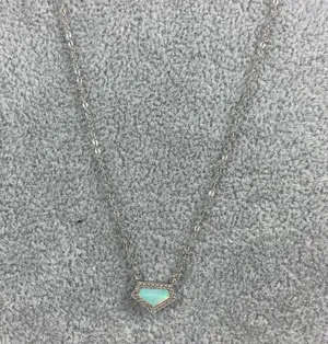 NWT Nordstrom Cubic Zirconia Stone Necklace Silver Chain thumbnail 1
